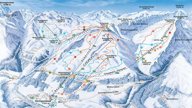 Heiligenblut Piste Map